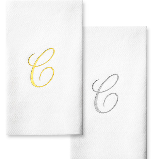 Monogram Foil Hand Towels