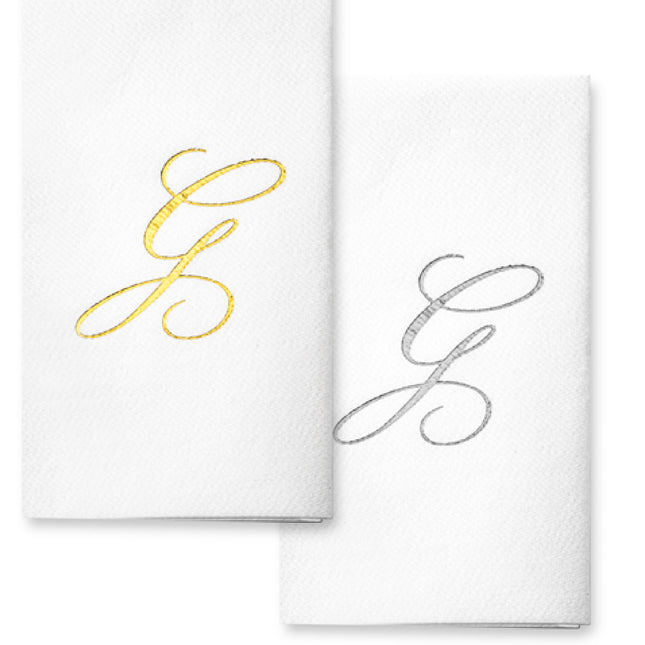 Monogram Foil Hand Towels