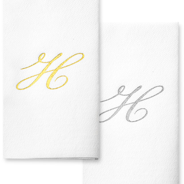 Monogram Foil Hand Towels