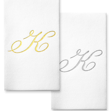Monogram Foil Hand Towels
