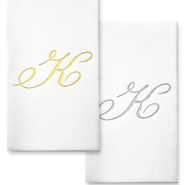Monogram Foil Hand Towels