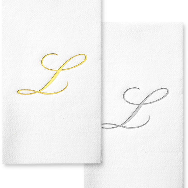 Monogram Foil Hand Towels