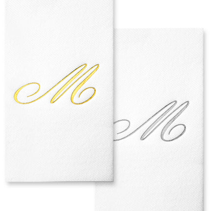 Monogram Foil Hand Towels