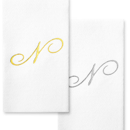 Monogram Foil Hand Towels