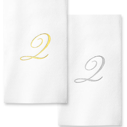 Monogram Foil Hand Towels