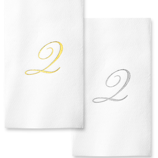 Monogram Foil Hand Towels