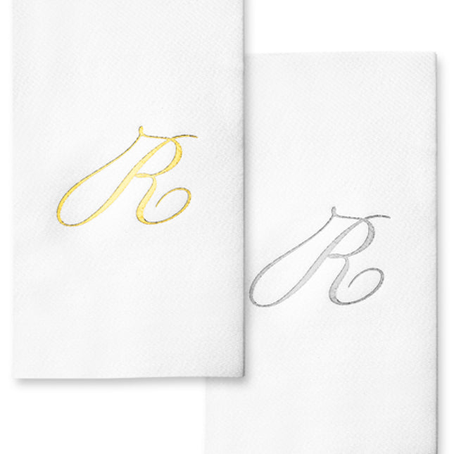 Monogram Foil Hand Towels