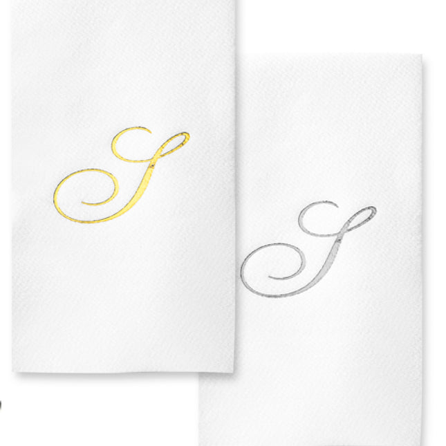 Monogram Foil Hand Towels