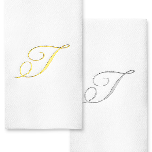 Monogram Foil Hand Towels