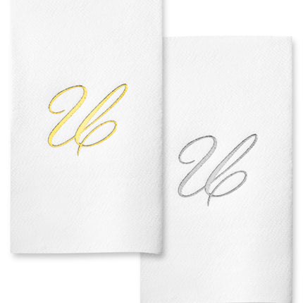 Monogram Foil Hand Towels