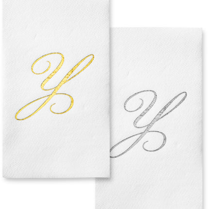 Monogram Foil Hand Towels