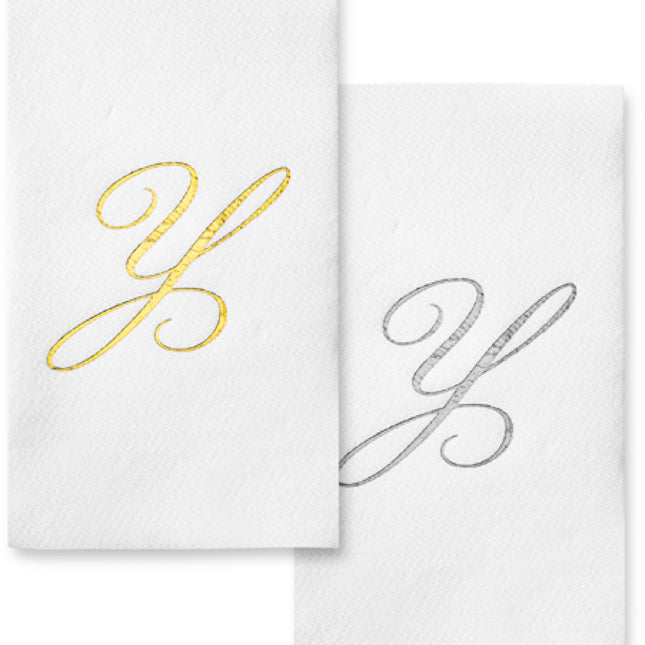 Monogram Foil Hand Towels