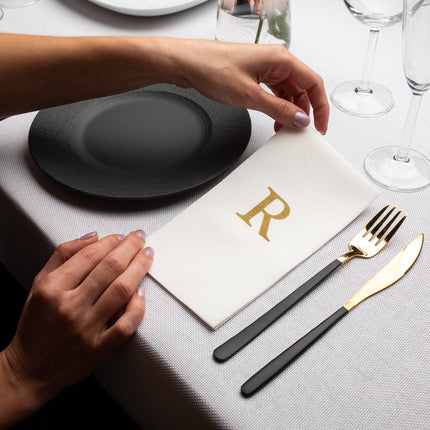 Monogram Matte Hand Towels