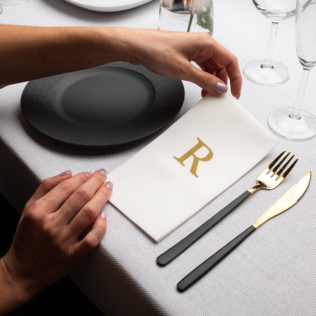 Monogram Matte Hand Towels