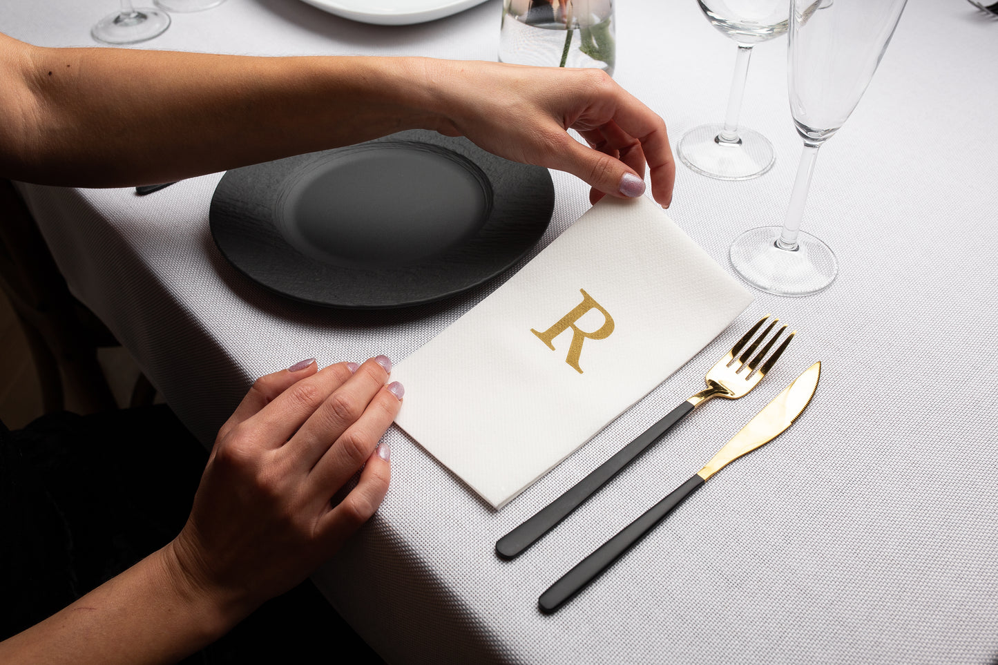 Monogram Matte Hand Towels